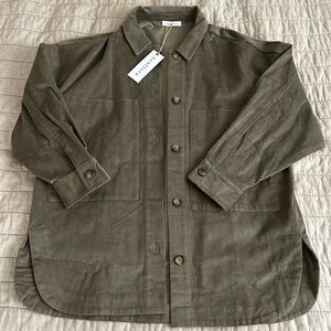 Neuflora “Manchester” Green Corduroy Shirt Jacket